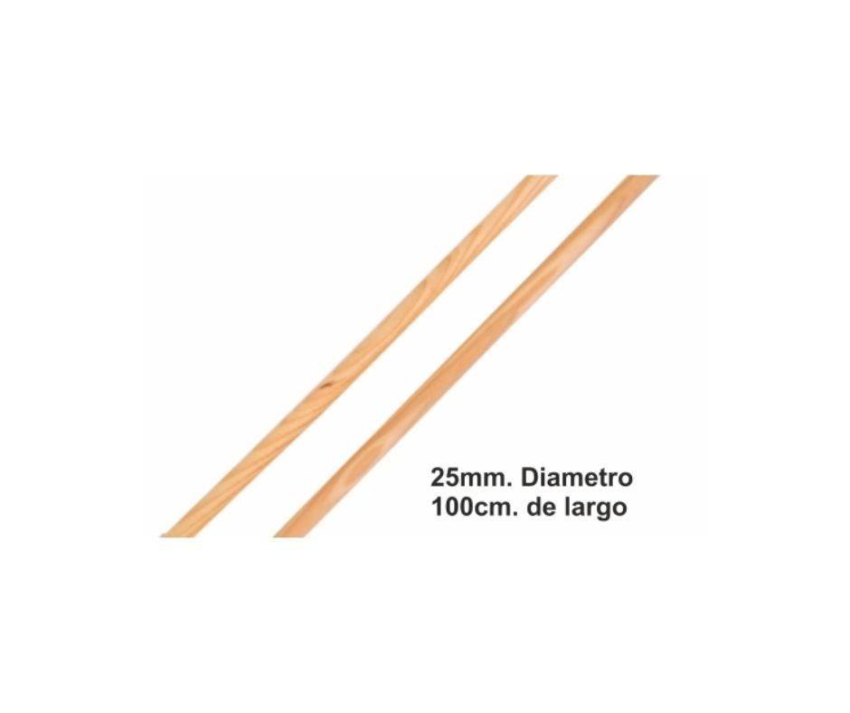 PALO MADERA 25mm Diametro x 1 Mt. Pedrós - Luna y Copito