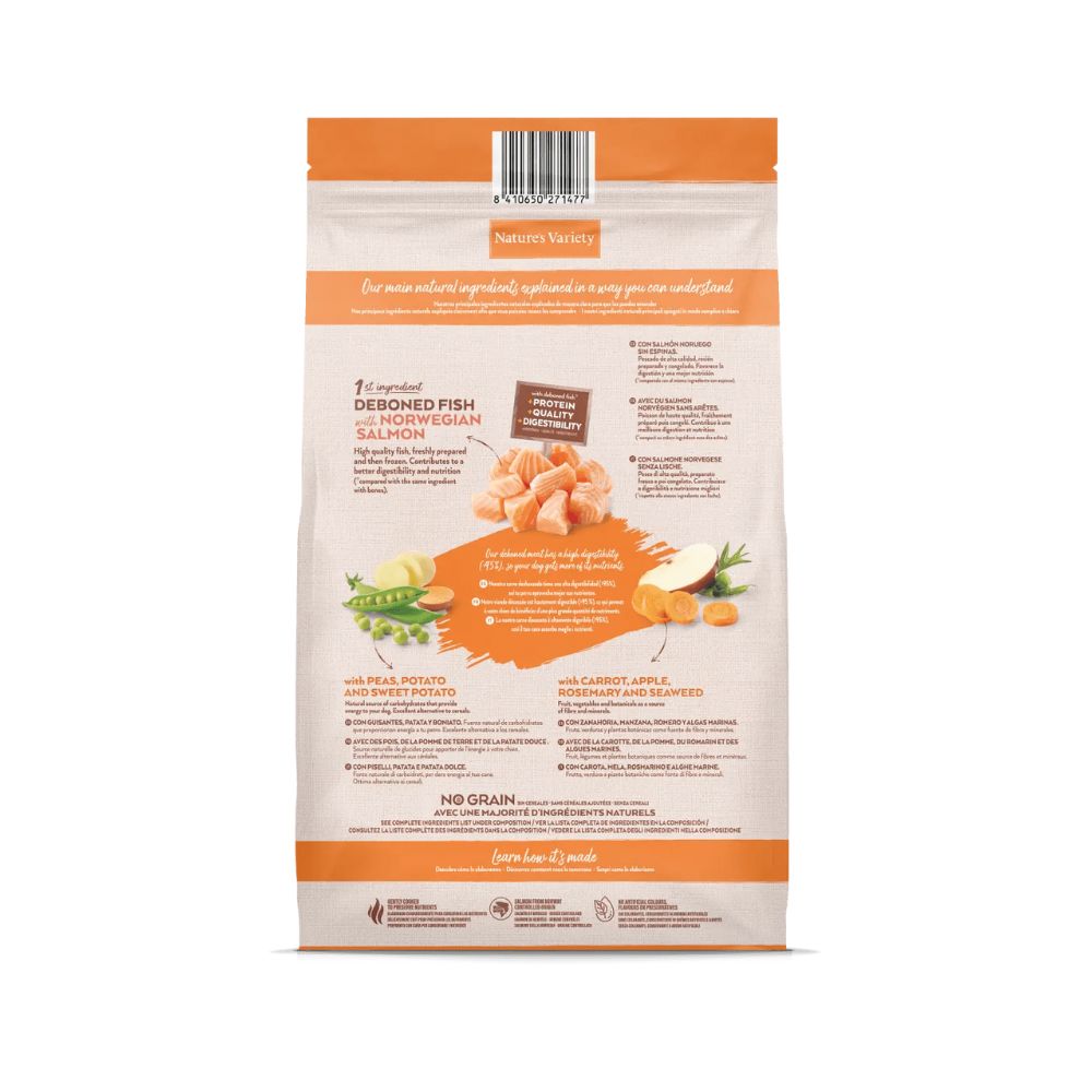 Nature's Variety Salmon No Grain para Perros Medium/Maxi