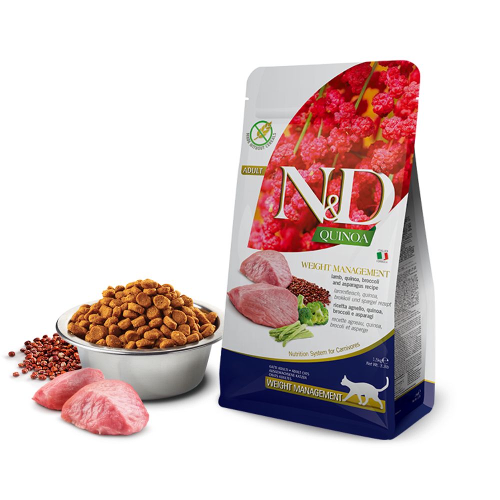 Farmina N&D Cat Quinoa Weight Management Cordero