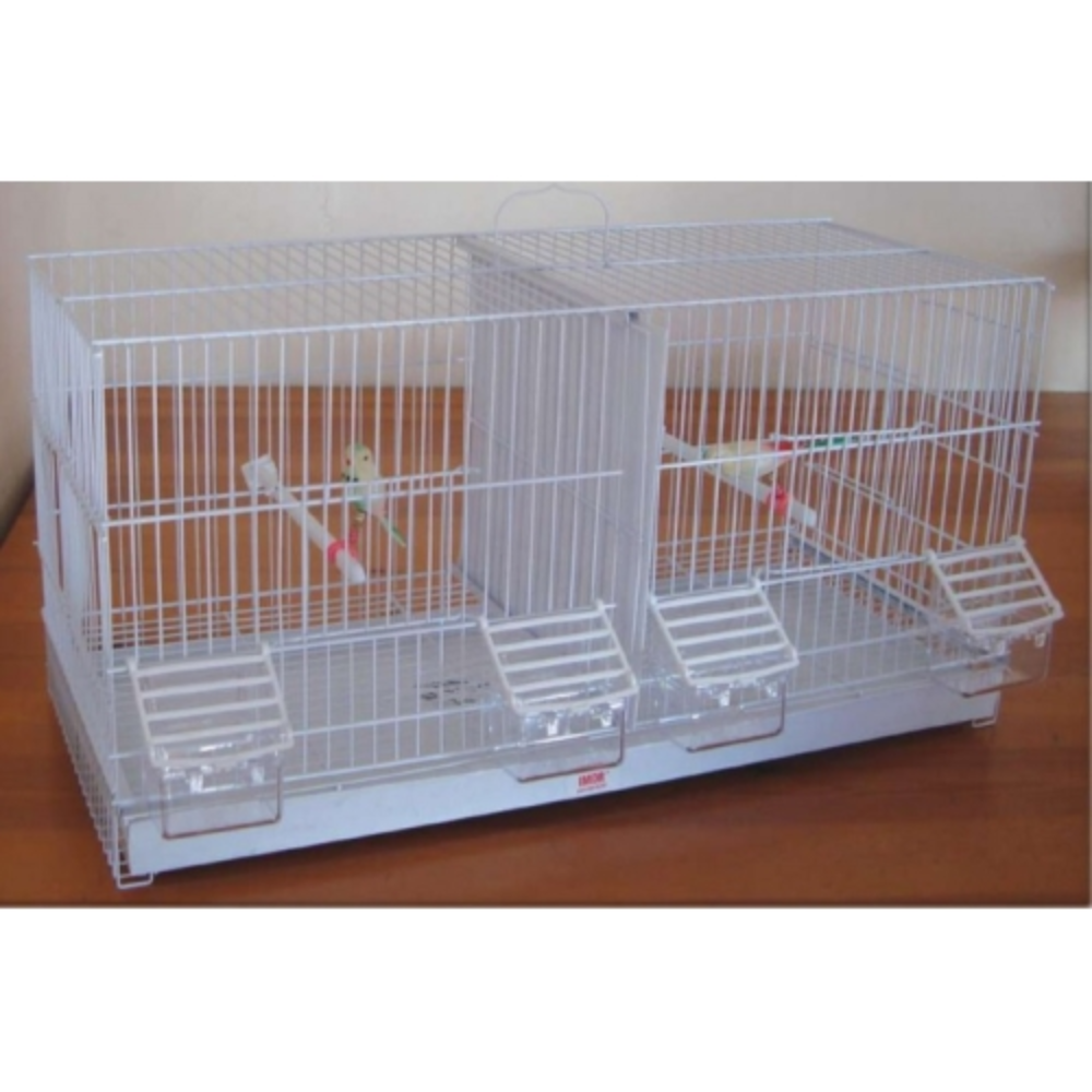 JAULON CRIA 30 (4 COMEDEROS) Blanco 60x26x30cm.