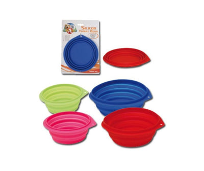 Comedero Viaje de silicona para Perros - Luna y Copito