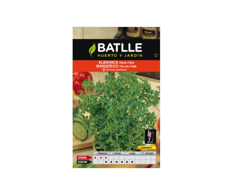 Albahaca de Hoja Fina Batlle - Luna y Copito