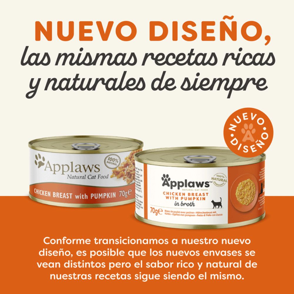 Applaws Cat 24 latas de Pollo con Calabaza Gama Alta