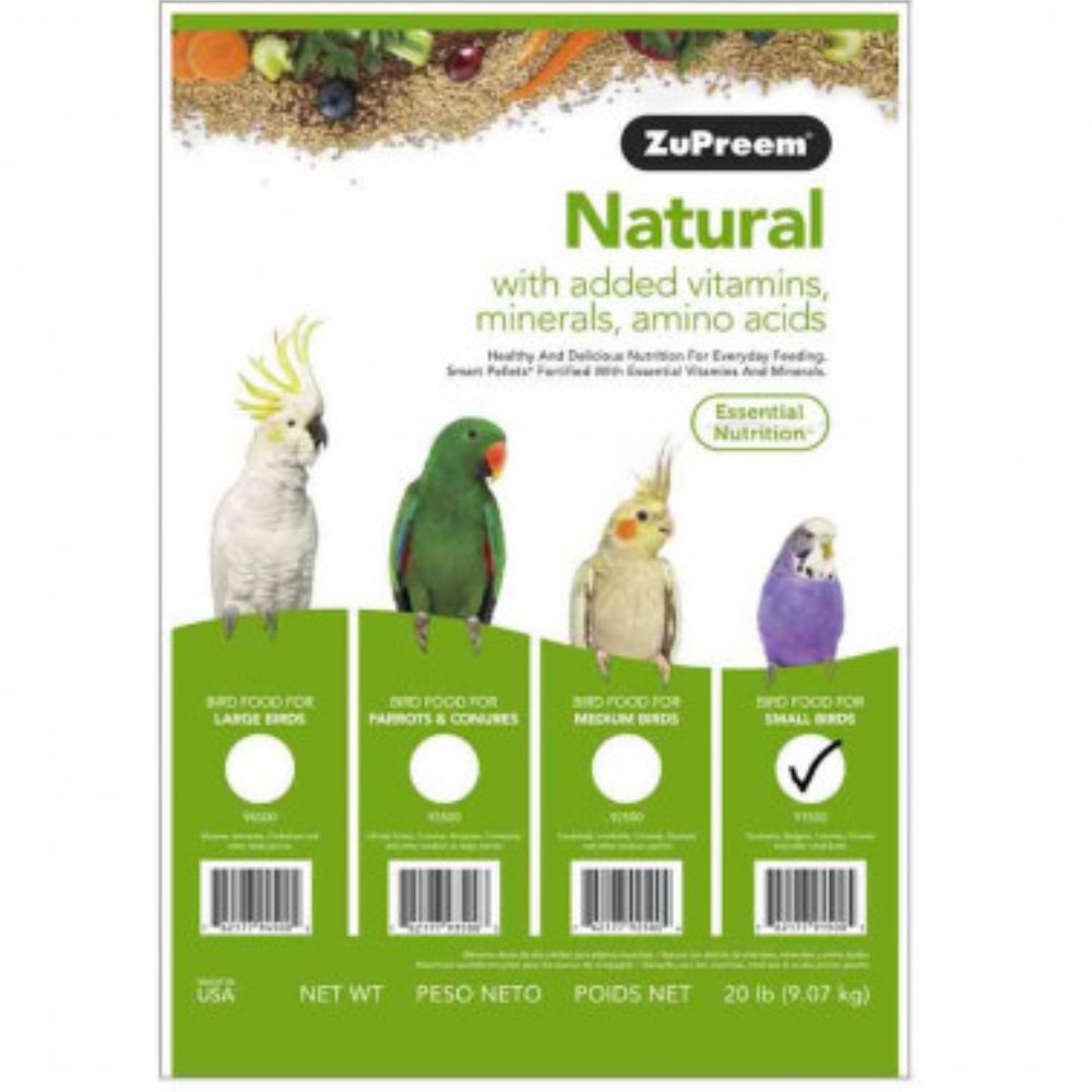 Zupreem Natural Pienso para Loros Grandes y Cotorras