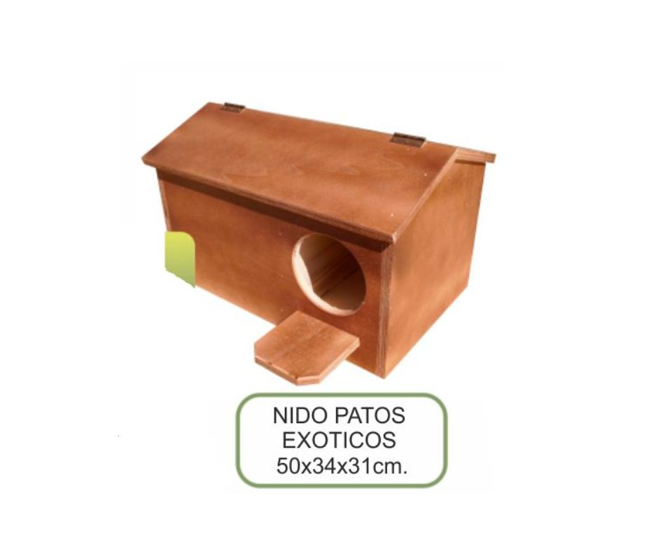 NIDO MADERA PATOS EXOTICOS Sonho. 50x34x31cm. - Luna y Copito