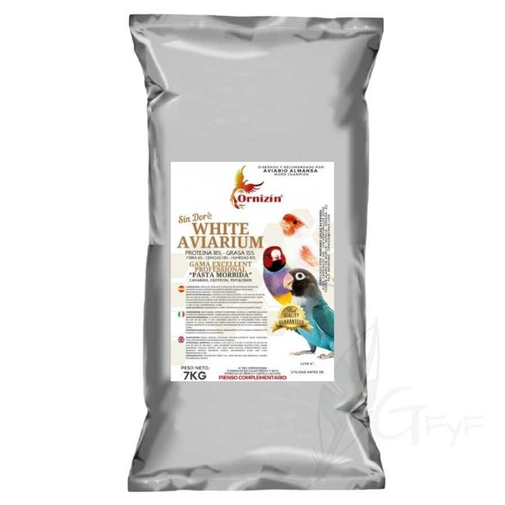 Pasta de cría para pájaros sin Doré White Aviarium Ornizin 7 KG
