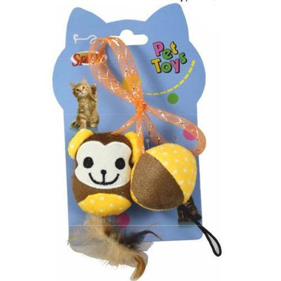 Peluches Catnip para gatos MonkyBall de Pet Toys - Luna y Copito
