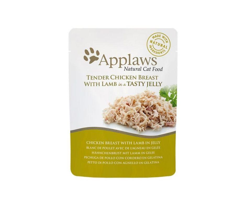 Applaws Gelatina para Gatos con Pollo y Cordero (6 Sobres) - Luna y Copito