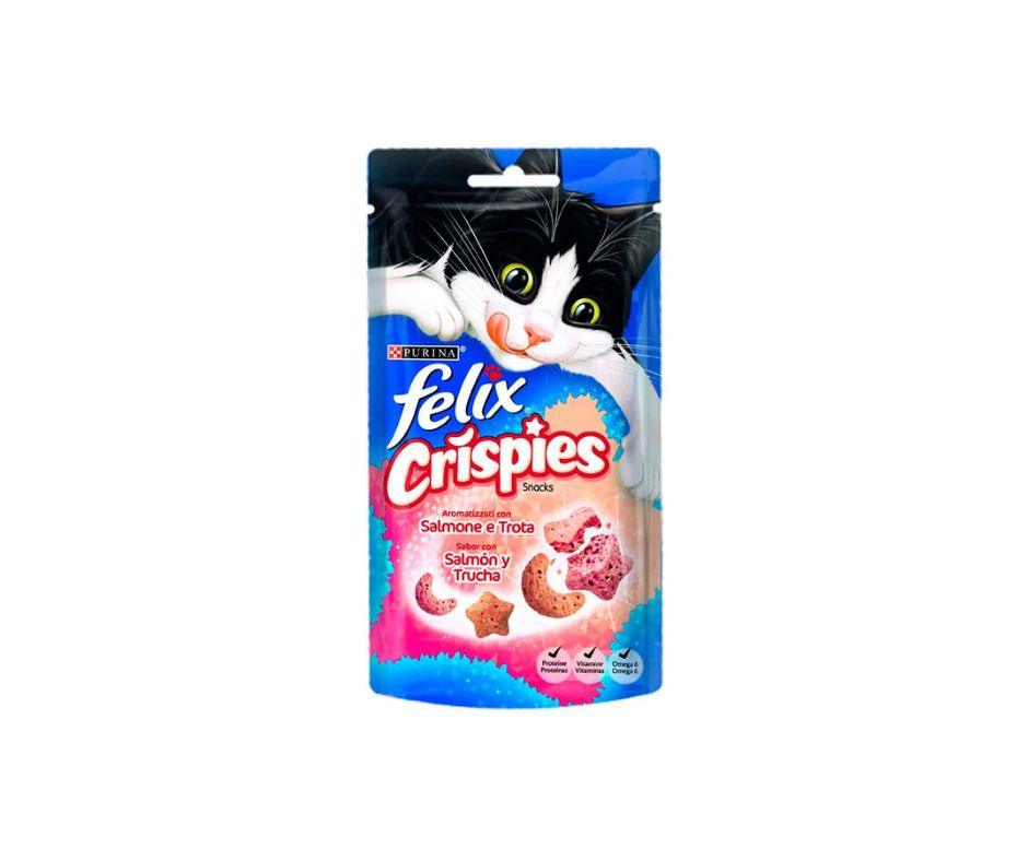 Félix Crispies Salmón & Trucha Snacks para Gatos - Luna y Copito