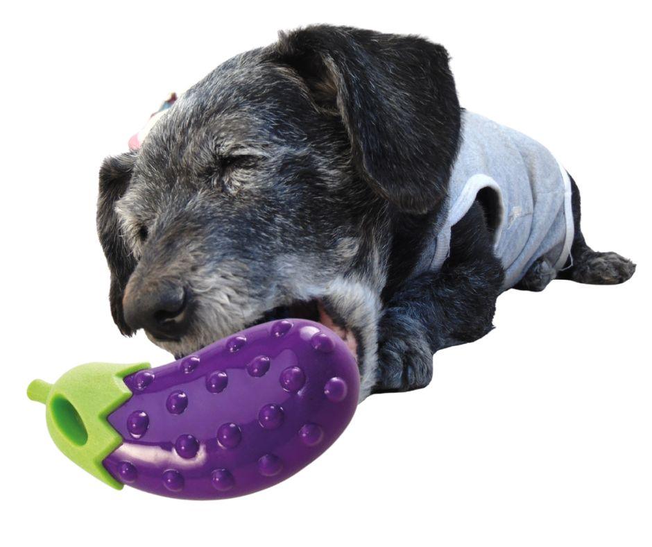 Juguete con sonido Berenjena para Perros - Luna y Copito