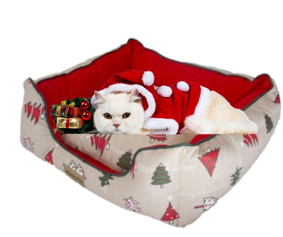 Cama elevada para Perros y Gatos Navidad - Luna y Copito