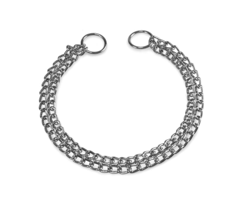 Collar adiestramiento para Perros con Doble cadena Arquivet - Luna y Copito