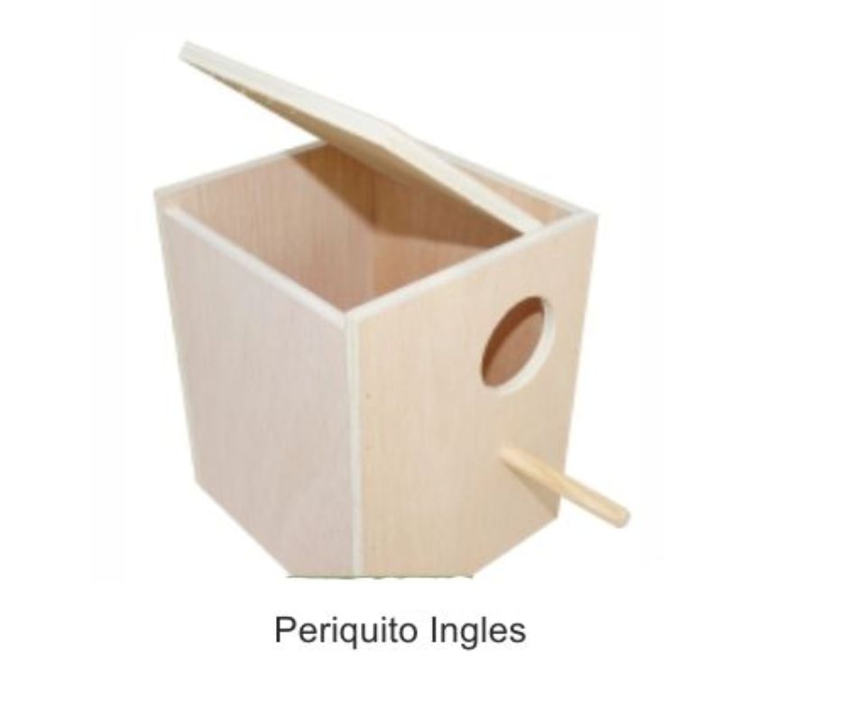NIDO MADERA PERIQUITO INGLES SONHO - Luna y Copito