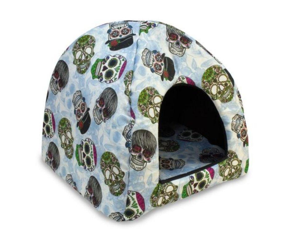 Cama Iglú Calaveras para Gatos y Perros pequeños - Luna y Copito