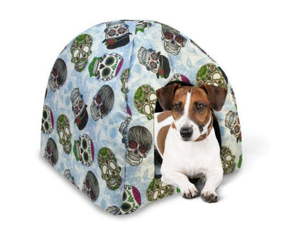 Cama Iglú Calaveras para Gatos y Perros pequeños - Luna y Copito