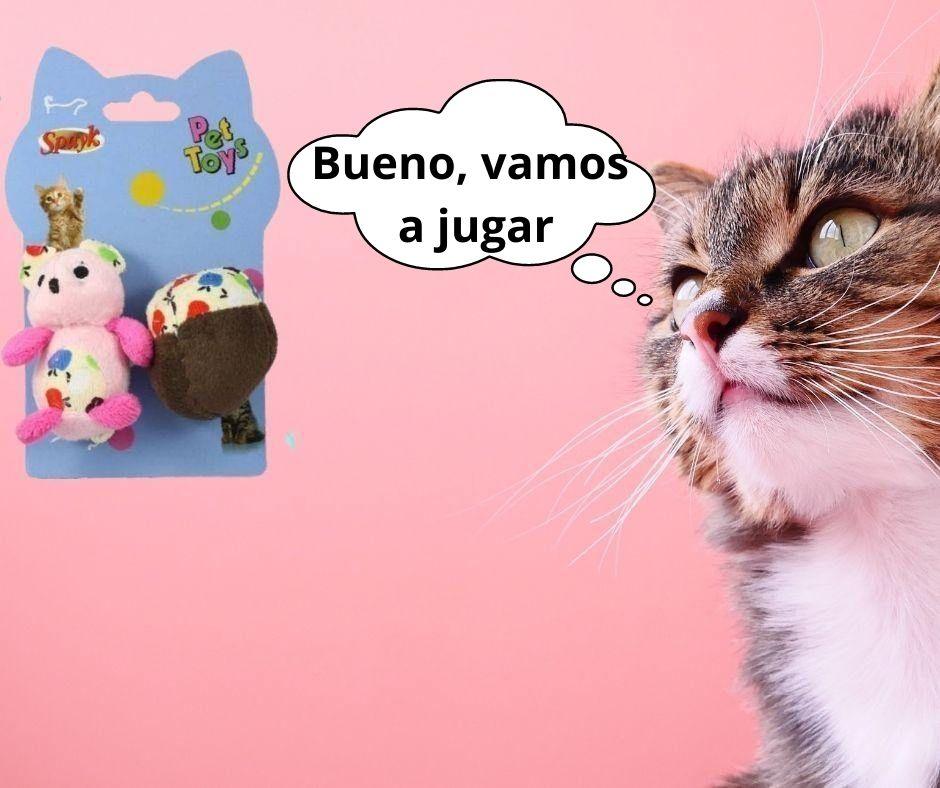 Peluches catnip para Gatos Ardilla y Bellota - Luna y Copito