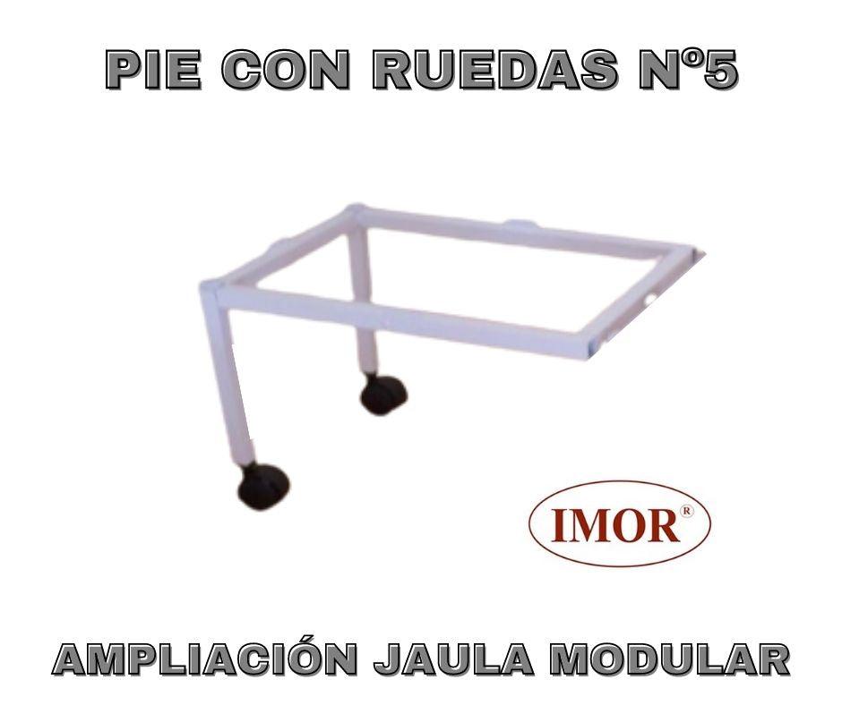 Pie Jaulas Modulares Imor Nº5 con Ruedas. Ampliación Lateral - Luna y Copito