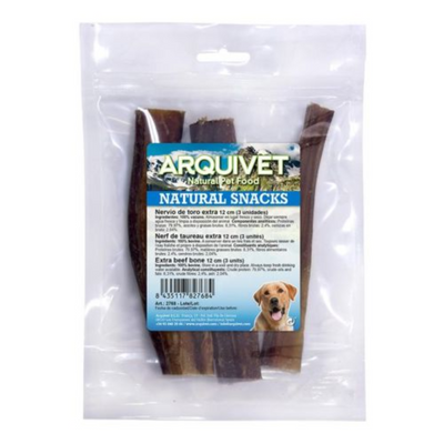 ARQUIVET SNACK NATURAL NERVIO de TORO EXTRA 12cm./ 3 Uds.