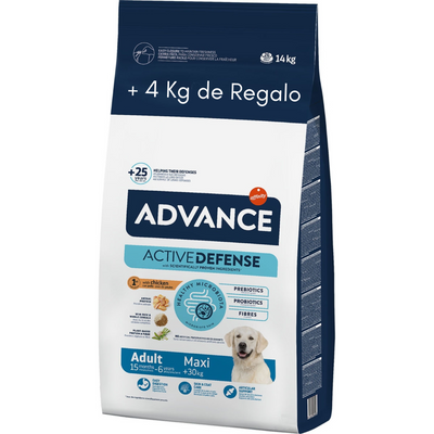 ADVANCE MAXI ADULT POLLO 14 Kg + 4 Kg DE REGALO PARA PERROS GRANDES