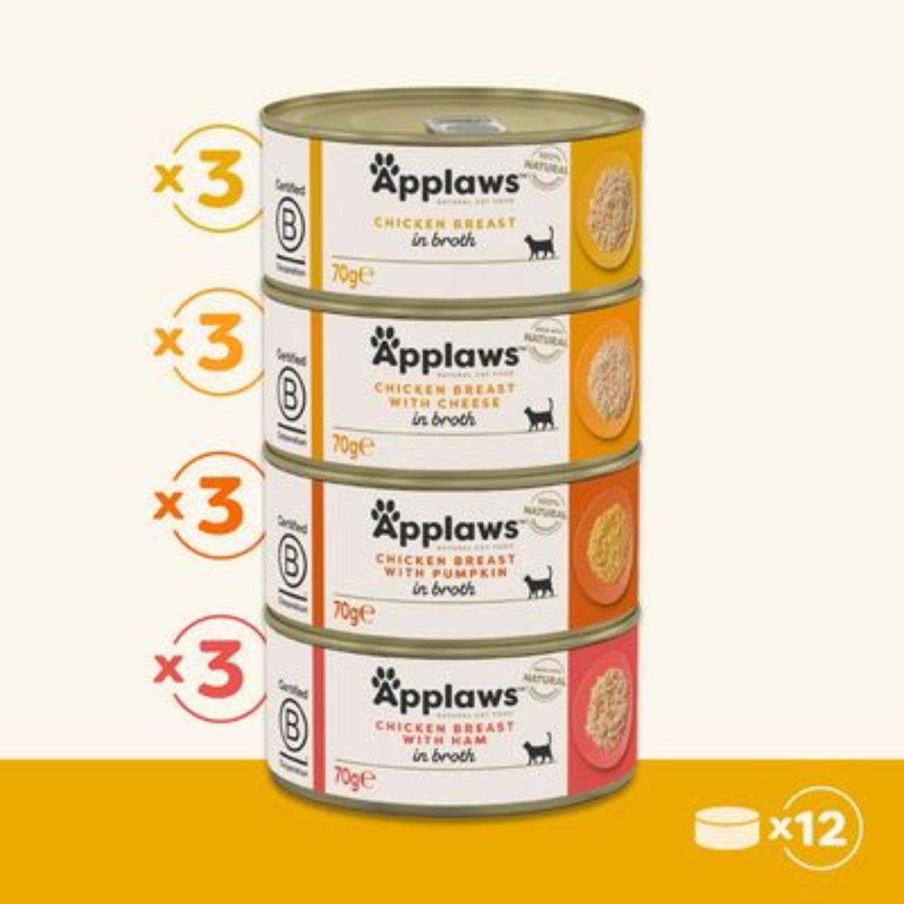 Applaws Cat Lata Pollo Multipack 12x70g