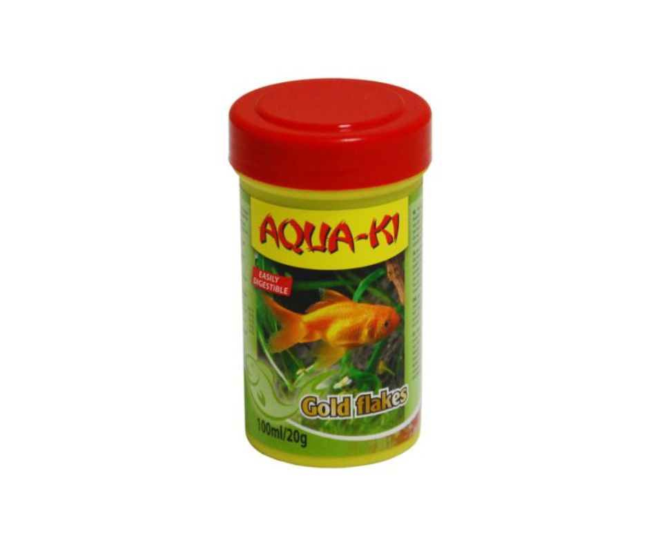 AQUA-KI GOLD FLAKES 20 gr. Escamas peces de agua fria - Luna y Copito