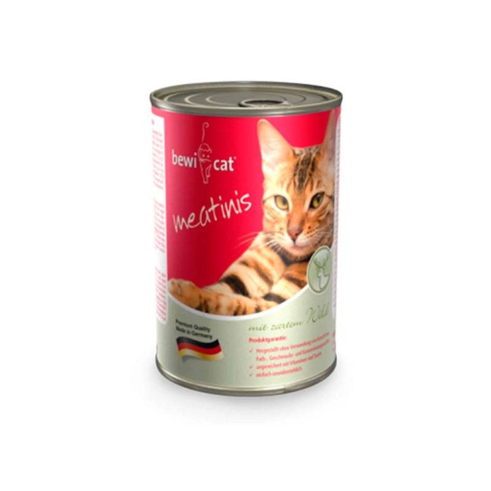 Bewi Cat Meatinis Latas de Ave o Venado para Gatos