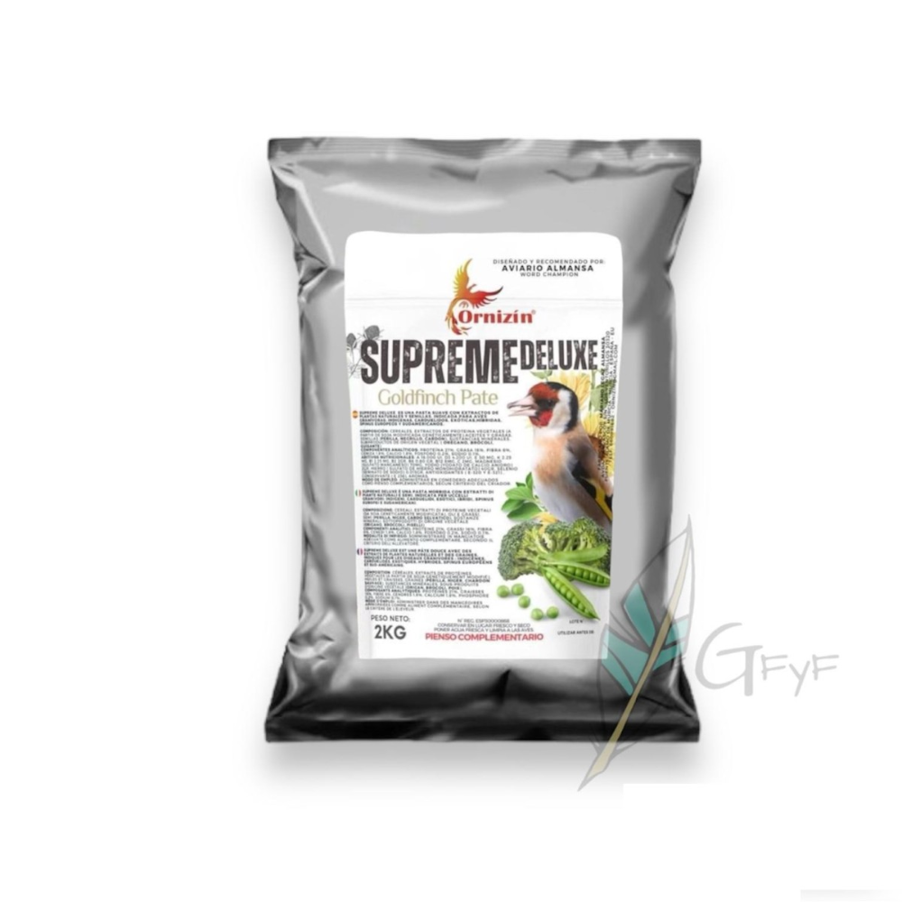 Pasta Supremme Deluxe Jilgueros 2 Kg Ornizin. Una opción experta para criadores.