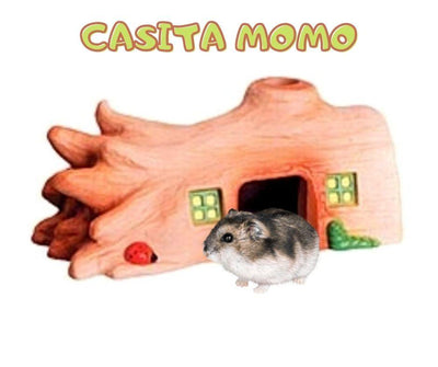 Casa de Hamsters Tronco Momo - Luna y Copito