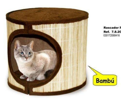 Rascador para Gatos Refugio de Bambú - Luna y Copito