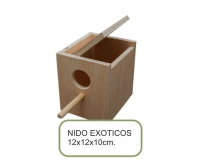 Nido de madera para Pájaros Exóticos de Sonho - Luna y Copito